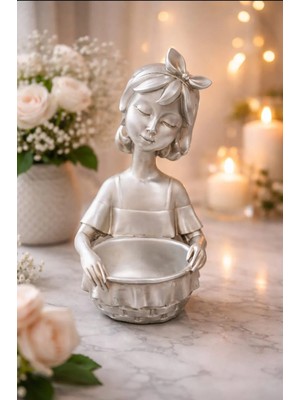 Ayder Online Satış 14 cm -30 cm  Ebatlarında Kırılmaz Polyester,sepetli Kız  Biblosu