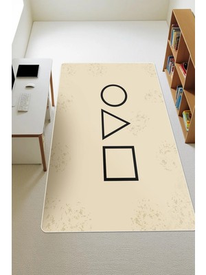 Dolce Mariee Modern Dijital Baskı Kaymaz Taban Çocuk ve Genç Odası Halısı H0534