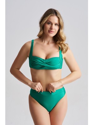 AQUAVİVA Aquaviva Kadın Luna Straplez Askılı Bikini Takımı Su Yeşili