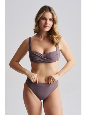 AQUAVİVA Aquaviva Kadın Luna Straplez Askılı Bikini Takımı Vizon