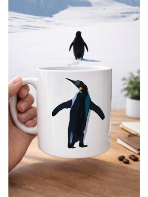 Youday Accessories Nihilist Penguen Tasarımlı Porselen Kupa Model 159 – Sürüden Ayrılanlara Özel Minimalist Kahve Kupası – Özgün Tasarım Hediyelik Kupa