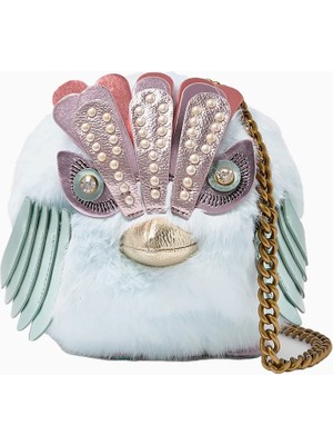 Kurt Geiger Pom Pom Eagle Tüylü Zincir Askılı Kadın Çapraz Çanta