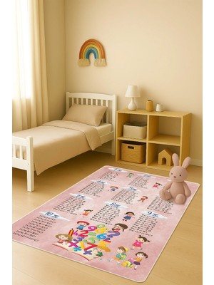 Dolce Mariee Modern Dijital Baskı Kaymaz Taban Çocuk ve Genç Odası Halısı H0638