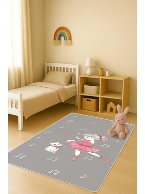 Dolce Mariee Modern Dijital Baskı Kaymaz Taban Çocuk ve Genç Odası Halısı H0612