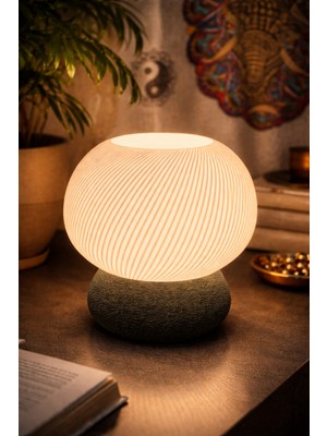 NK3D Aurora Büyük Masa Lambası – Modern Dekoratif Gece Lambası – Minimal Tasarım Ortam Aydınlatması