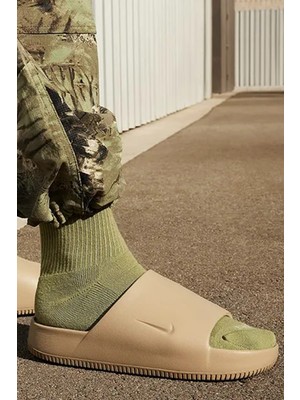 Nike Calm Slide Mens Sandals Erkek Günlük Kullanım Terlik Krem