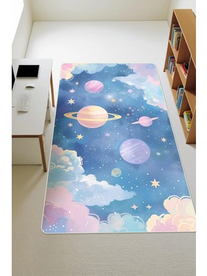 Dolce Mariee Modern Dijital Baskı Kaymaz Taban Çocuk ve Genç Odası Halısı H0665