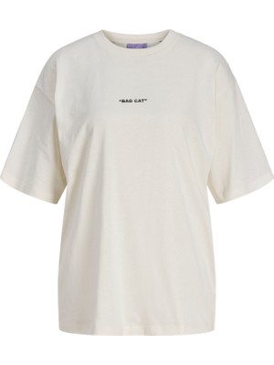 Jack & Jones Kadin Sirt Baskili Tisört - Millow