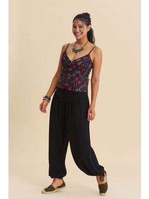 Los Banditos Rahat Kesim Paçası Büzgülü Kadın Yüksek Bel Pantolon