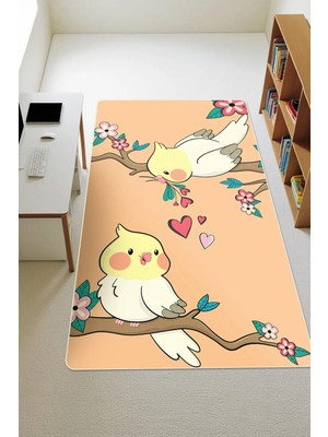 Dolce Mariee Modern Dijital Baskı Kaymaz Taban Çocuk ve Genç Odası Halısı H0806