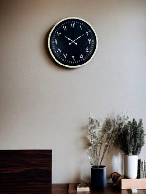 MegaSepet Mey Ithalat® 36 cm Krem Arapça Rakamlı Duvar Saati