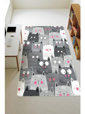 Dolce Mariee Modern Dijital Baskı Kaymaz Taban Çocuk ve Genç Odası Halısı H0789