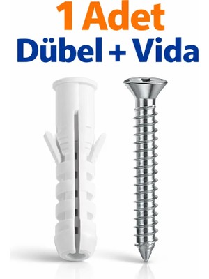 MetaQuartz Aksesuar Beyaz + Metal Dübel Vida (Montaj Parçası)