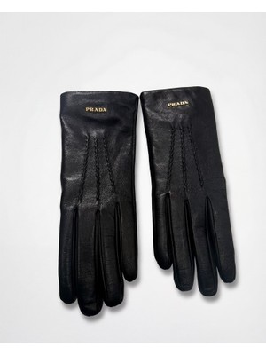 Prada Sport Komple Deri  Metal Logolu Eldiven