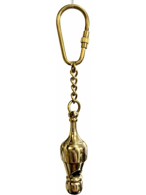 DS LLC Ieg™ Nostaljik Denizci Düdüğü Pirinç Anahtarlık DCLLS-RSTK345