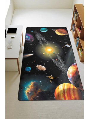 Dolce Mariee Modern Dijital Baskı Kaymaz Taban Çocuk ve Genç Odası Halısı H0663