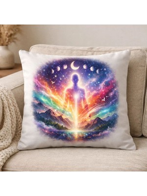 Bk Gift Kişiye Özel Aı Ruh Sanatı Tasarımlı Beyaz Kırlent Yastık – Yapay Zeka Tasarımlı Dekoratif Yastık