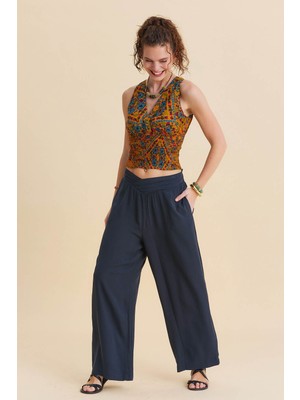 Los Banditos Kruvaze Bel Çapraz Kemerli Kadın Viskon Pantolon