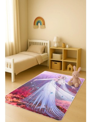 Dolce Mariee Modern Dijital Baskı Kaymaz Taban Çocuk ve Genç Odası Halısı H0983