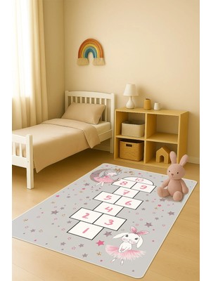 Dolce Mariee Modern Dijital Baskı Kaymaz Taban Çocuk ve Genç Odası Halısı H0692