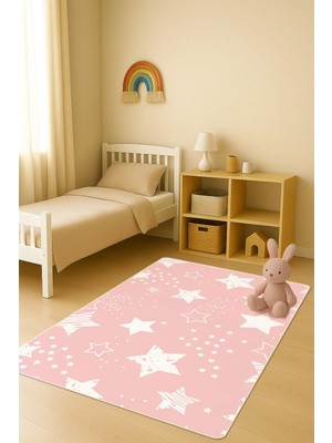 Dolce Mariee Modern Dijital Baskı Kaymaz Taban Çocuk ve Genç Odası Halısı H0625