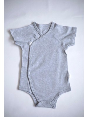 Softleaf Kısa Kollu Gri Bebek Body
