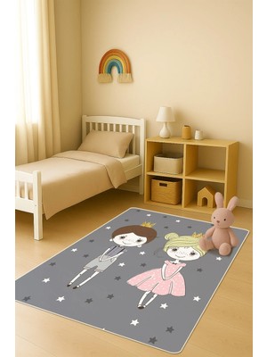 Dolce Mariee Modern Dijital Baskı Kaymaz Taban Çocuk ve Genç Odası Halısı H0633