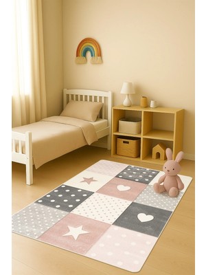 Dolce Mariee Modern Dijital Baskı Kaymaz Taban Çocuk ve Genç Odası Halısı H0620