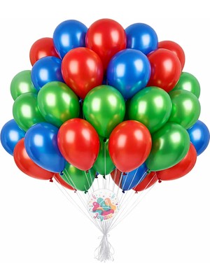Joyane Pj Masks Konsept Balon Seti 24’lü Kırmızı Mavi Yeşil Doğum Günü Parti Süsü