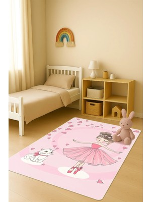 Dolce Mariee Modern Dijital Baskı Kaymaz Taban Çocuk ve Genç Odası Halısı H0607