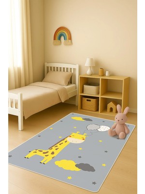 Dolce Mariee Modern Dijital Baskı Kaymaz Taban Çocuk ve Genç Odası Halısı H0796