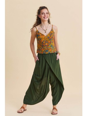 Los Banditos Kruvaze Ön Detay Beli Lastikli Salaş Pantolon