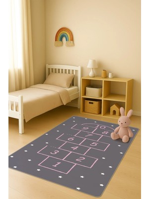 Dolce Mariee Modern Dijital Baskı Kaymaz Taban Çocuk ve Genç Odası Halısı H0705