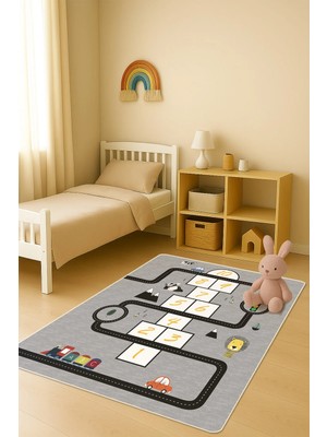 Dolce Mariee Modern Dijital Baskı Kaymaz Taban Çocuk ve Genç Odası Halısı H0711