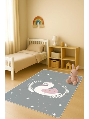 Dolce Mariee Modern Dijital Baskı Kaymaz Taban Çocuk ve Genç Odası Halısı H0807