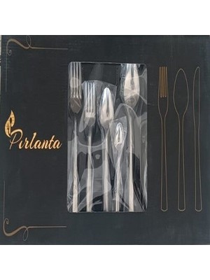 Epilons Pırlanta 30 Parça 6 Kişilik Çatal Kaşık Takımı 30 Parça Kutulu Hediyelik Çeyizlik Takım