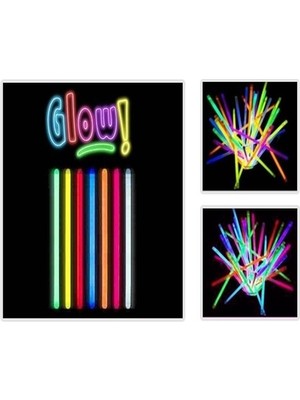 Epilons Karanlıkta Parlayan 20CM Fosforlu Kırılan Çubuk (100 Adet)