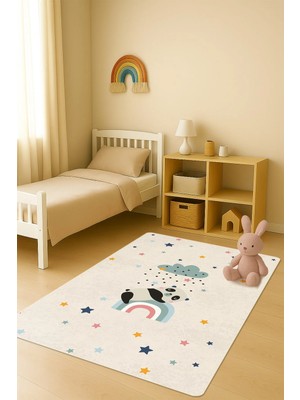 Dolce Mariee Modern Dijital Baskı Kaymaz Taban Çocuk ve Genç Odası Halısı H0786