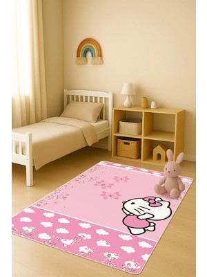 Dolce Mariee Modern Dijital Baskı Kaymaz Taban Çocuk ve Genç Odası Halısı H0592