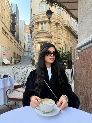 Kürk Detaylı Kemerli Kadın Ceket