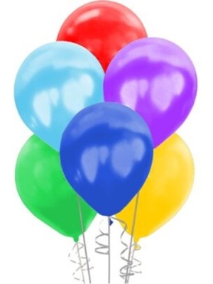 Gemar Metalik Renkli Karışık Balon 26CM 100LÜ