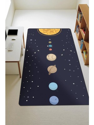 Dolce Mariee Modern Dijital Baskı Kaymaz Taban Çocuk ve Genç Odası Halısı H0664