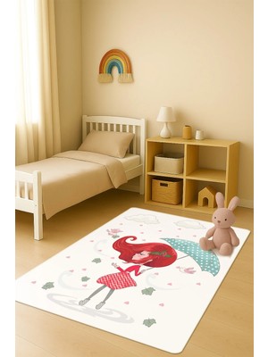Dolce Mariee Modern Dijital Baskı Kaymaz Taban Çocuk ve Genç Odası Halısı H0604