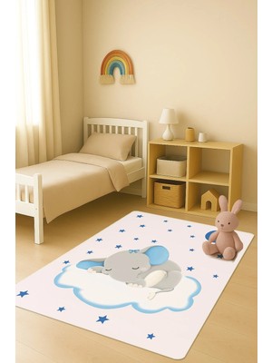 Dolce Mariee Modern Dijital Baskı Kaymaz Taban Çocuk ve Genç Odası Halısı H0618