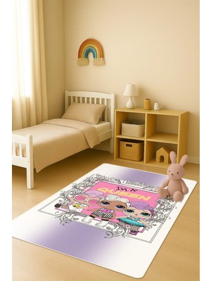 NEWORA Modern Dijital Baskı Kaymaz Taban Çocuk ve Genç Odası Halısı H0605