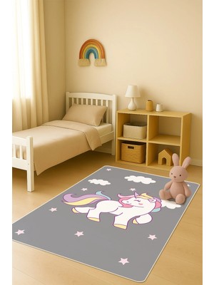 Dolce Mariee Modern Dijital Baskı Kaymaz Taban Çocuk ve Genç Odası Halısı H0777