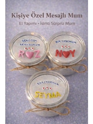 Shaymia Natural Kişiye Özel Mesajlı Mum-Isimli Soya Mum-Sevgiliye/arkadaşa Hediye Mum-Shaymia Gifts