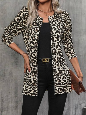 Civetta Kadın Uzun Kollu Alın Omuz Önü Açık Şardonlu Dalgıç Ceket