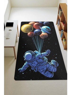 Dolce Mariee Modern Dijital Baskı Kaymaz Taban Çocuk ve Genç Odası Halısı H0659