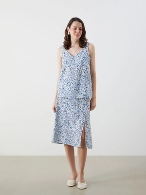 Lc Waikiki Yeni Sezon Beli Lastikli Çiçekli A Kesim Etek